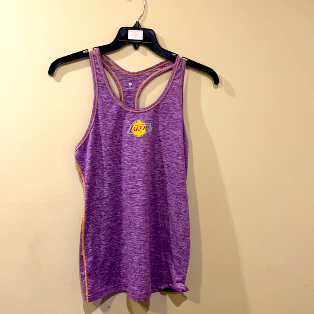 Love is Love Butter soft LA Lakers Heathered Racerback Tank XL NWT